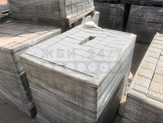 Квадрат-белый гранит-100x100x80-фото